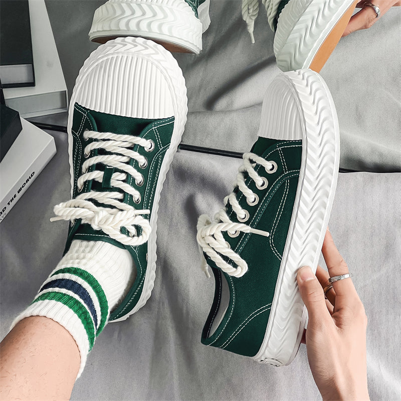 Classic Couple Style Canvas Sneakers for Men and Women, Breathable Lightweight Casual Walking Shoes for Daily Sports & Outdoor Wear