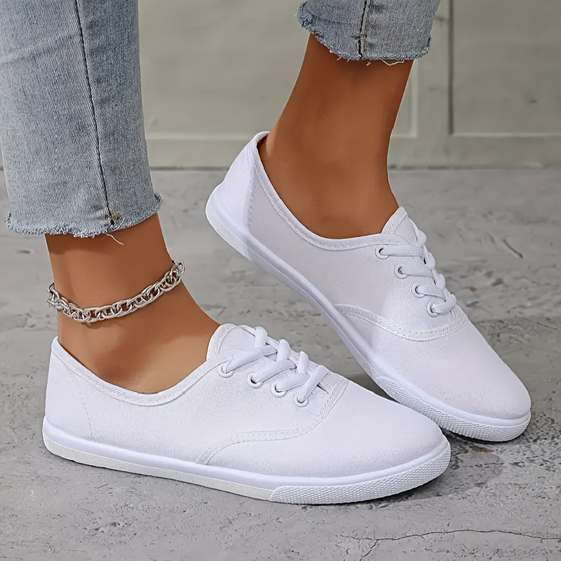 Women's Fashion Comfortable Casual Sneakers, Lightweight Breathable Walking Shoes for Daily Work and Students Wear