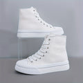Basic Model-X005 Women's Black & White Casual Sneakers, Lace-Up Skateboarding Shoes with 2D Print, All-Season Campus Style Footwear