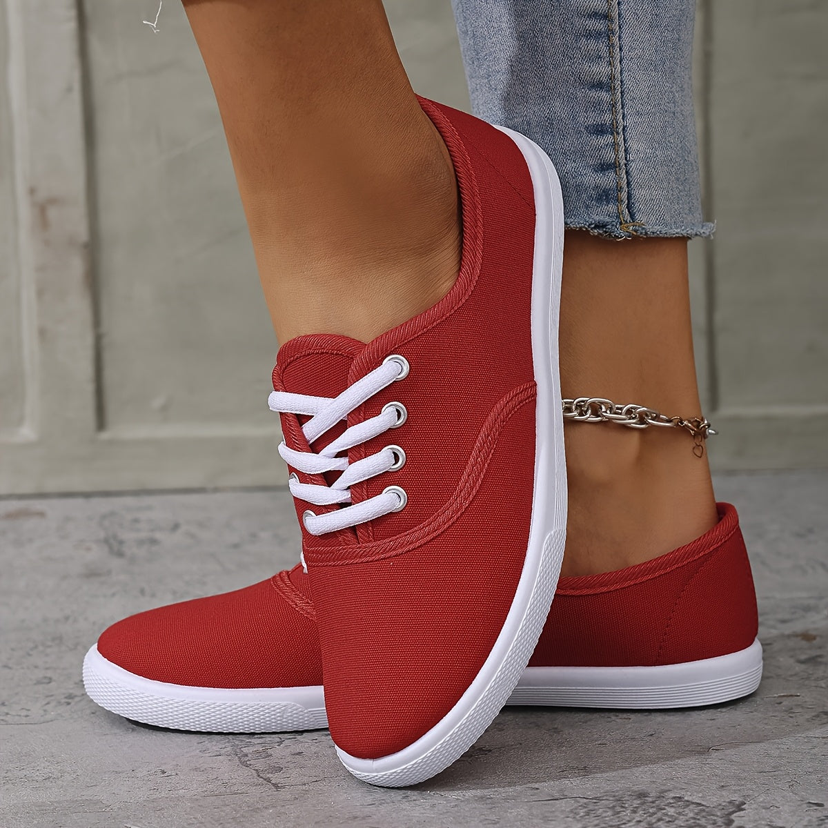Women's Fashion Comfortable Casual Sneakers, Lightweight Breathable Walking Shoes for Daily Work and Students Wear