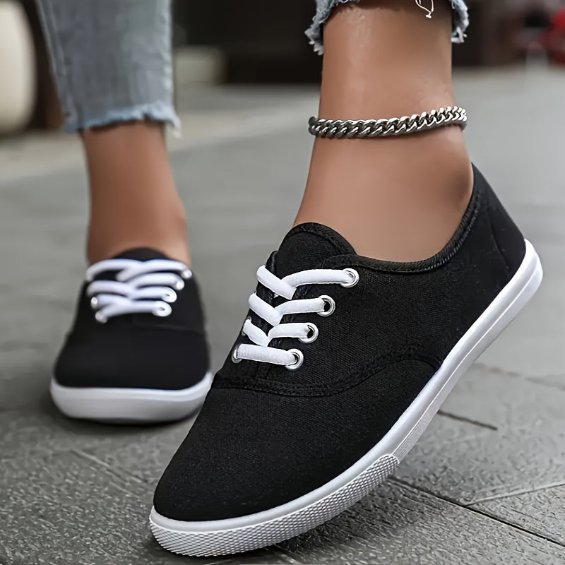 Women's Fashion Comfortable Casual Sneakers, Lightweight Breathable Walking Shoes for Daily Work and Students Wear