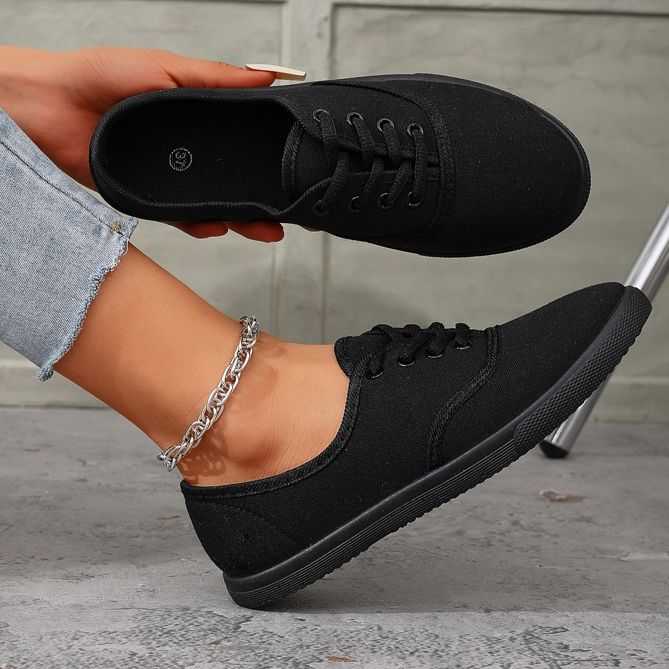 Women's Fashion Comfortable Casual Sneakers, Lightweight Breathable Walking Shoes for Daily Work and Students Wear