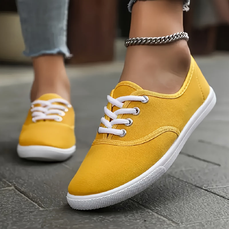 Women's Fashion Comfortable Casual Sneakers, Lightweight Breathable Walking Shoes for Daily Work and Students Wear