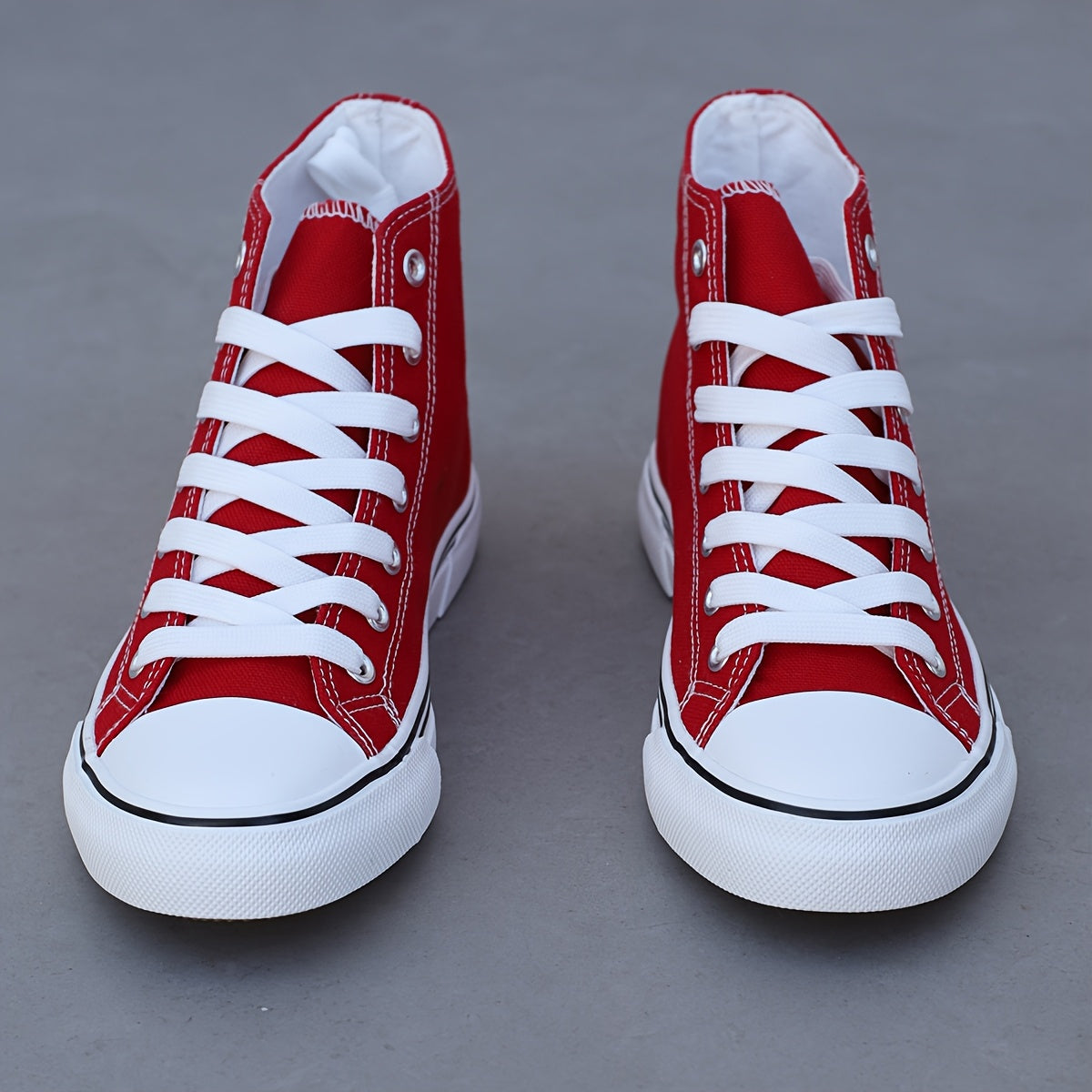 Lightweight Women's Low-Top Casual Sneakers, Lace-Up Rubber Sole Comfortable Shoes for Office & Students