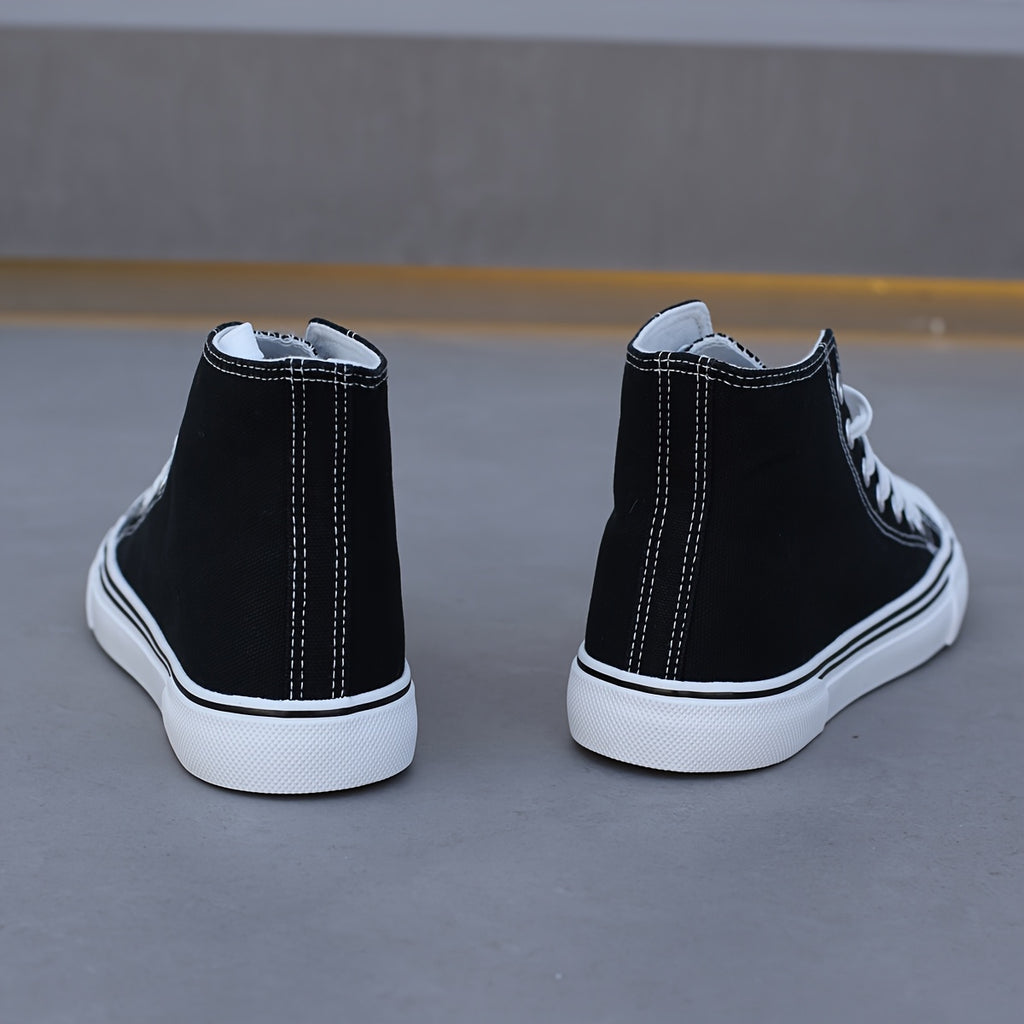 Lightweight Women's Low-Top Casual Sneakers, Lace-Up Rubber Sole Comfortable Shoes for Office & Students