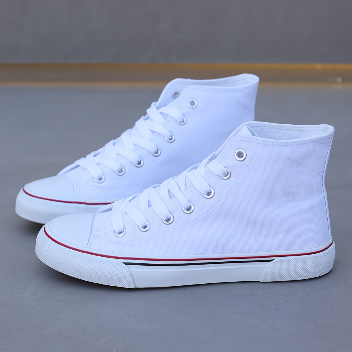 Lightweight Women's Low-Top Casual Sneakers, Lace-Up Rubber Sole Comfortable Shoes for Office & Students